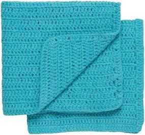 img 1 attached to 🏝️ Now Designs Homespun Dishcloths, Set of 2 - Bali Blue