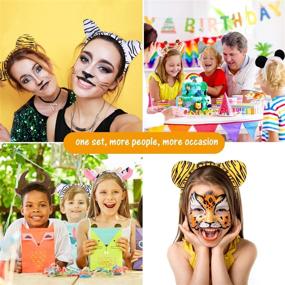 img 3 attached to 🐯 16 Piece Animal Jungle Safari Headbands - Perfect for Kid Halloween & Cosplay Parties!