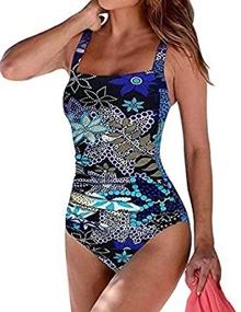 img 2 attached to Vintage Swimsuits Control Swimwear for Women - Upopby Swimwear & Cover Ups