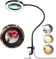 🔍 lancosc 5x magnifying glass with light and stand: flexible gooseneck, stepless dimmable led magnifier light for reading, crafts, sewing, painting логотип