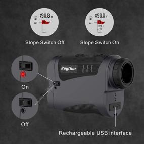 img 3 attached to 🎯 Raythor Pro GEN S2 Laser Rangefinder for Golf & Hunting - Range Finder with Slope Switch, Flag Pole Locking, Vibration, Continuous Scan, Rechargeable Battery - Tournament Legal