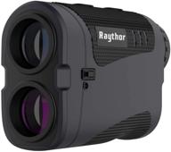🎯 raythor pro gen s2 laser rangefinder for golf & hunting - range finder with slope switch, flag pole locking, vibration, continuous scan, rechargeable battery - tournament legal logo