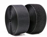 🔗 vkey 50mm(2-inch) wide 5 meters sew-on hook and loop fastener tape strips - nylon fabric, non-adhesive backing, black logo