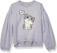 👧 cozy and trendy: jessica simpson girls' pullover sweatshirt for ultimate comfort logo