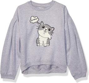 img 2 attached to 👧 Cozy and Trendy: Jessica Simpson Girls' Pullover Sweatshirt for Ultimate Comfort