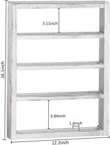 img 3 attached to 4 Tier Wall Mounted Essential Oil Rack Holder – Wooden Display Shelves for Wall – Solid Wood – Nail Polish Organizer – Storage Shelf in Grayish White