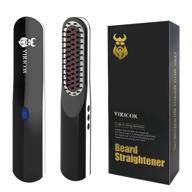 🔌 cordless beard straightener comb with auto shut off - perfect for travel, home, and dating logo