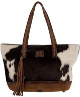 👜 multicolored women's western classic cowhide tote handbag by sts ranchwear logo