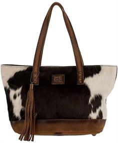 img 4 attached to 👜 Multicolored Women's Western Classic Cowhide Tote Handbag by STS Ranchwear