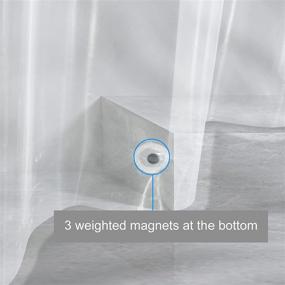 img 1 attached to Premium 8G PEVA Heavy Duty Shower Curtain Liner - Waterproof & Clear - 72 x 78 Inches for Bathroom & Hotel