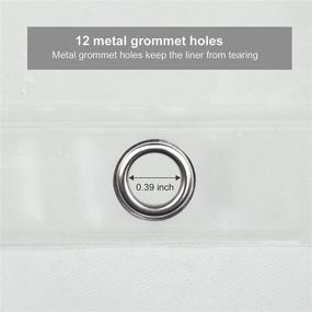 img 3 attached to Premium 8G PEVA Heavy Duty Shower Curtain Liner - Waterproof & Clear - 72 x 78 Inches for Bathroom & Hotel
