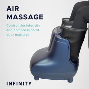 img 2 attached to 👣 Infinity Shiatsu Deep Intensity Foot and Calf Massager with Adjustable Calf Strap, Heat, Air Pressure, Auto Programs, Tapping, and Massage Rollers for Feet - Intense Deep Tissue Massage