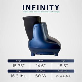 img 1 attached to 👣 Infinity Shiatsu Deep Intensity Foot and Calf Massager with Adjustable Calf Strap, Heat, Air Pressure, Auto Programs, Tapping, and Massage Rollers for Feet - Intense Deep Tissue Massage