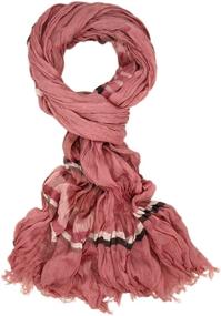 img 1 attached to 🧣 Brown Multi Striped Scarf: Elevate Your Style with Premium Women's Accessories