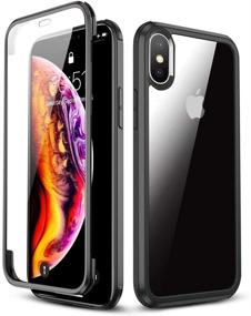 img 2 attached to iPhone Xs Max Case Full Body Rugged with Built-in Tempered Glass Screen Protector, Heavy Duty Protective Cover for iPhone Xs Max, Black - Slim Fit & Shockproof Design