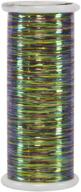 превосходные нитки: блестящая металлическая нить для вышивки, стежки и декоративного шитья, глиттер #114 радуга (разноцветная), 400 ярдов логотип