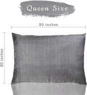 🌙 hannah silk - 2 pack of 100% pure mulberry silk pillowcases. hair & complexion care. standard size (20x26). envelope closure. color: grey. logo