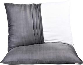 img 1 attached to 🌙 Hannah Silk - 2 Pack of 100% Pure Mulberry Silk Pillowcases. Hair & Complexion Care. Standard Size (20x26). Envelope Closure. Color: Grey.