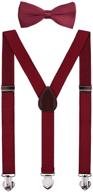 👔 adjustable wedding inches boys' accessories and suspenders by wdsky logo