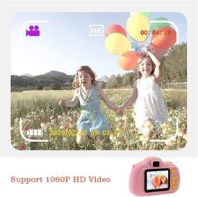 img 1 attached to 📸 Камера Cocopa для детей: Розовая видеокамера, в комплекте 32ГБ TF-карта — идеальный подарок на день рождения для девочек от 4 до 10 лет! Селфи-цифровые камеры для детей 5, 6, 7, 8, 9 и 10 лет.