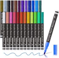 lelix 24-color acrylic paint markers: perfect for rock, glass, ceramic, wood, canvas, fabric, and more! logo