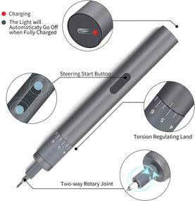 img 3 attached to 🔧 Набор мини электрических шуруповертов с регулируемым крутящим моментом - POWERGIANT набор маленьких аккумуляторных шуруповёртов с 40 насадками, перезаряжаемый ремонтный инструмент для телефона, часов, камеры, ноутбука - улучшенная поисковая оптимизация