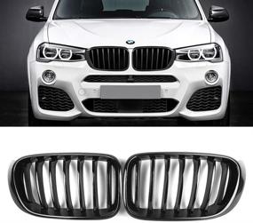 img 4 attached to 2014-2018 BMW X3 X4 Front Kidney Grille Gloss Black ABS Single Slat - SNA SNA F25 Grille 2-pc Set