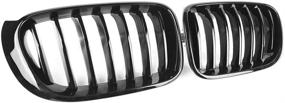 img 2 attached to 2014-2018 BMW X3 X4 Front Kidney Grille Gloss Black ABS Single Slat - SNA SNA F25 Grille 2-pc Set