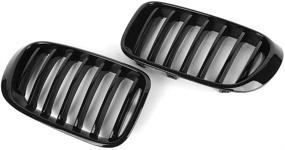 img 3 attached to 2014-2018 BMW X3 X4 Front Kidney Grille Gloss Black ABS Single Slat - SNA SNA F25 Grille 2-pc Set