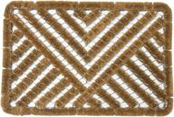 🌿 rubber-cal all-weather coco scraper mat, 18 by 30-inch - polygon design логотип