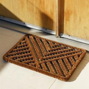 img 3 attached to 🌿 Rubber-Cal All-Weather Coco Scraper Mat, 18 by 30-Inch - Polygon Design
