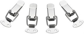 img 3 attached to E-TING 4Pcs Stainless Steel Spring Loaded Toggle Latch Catch Clamp Clip (72mm Overall Length) for Trunk, Case, Box, and Chest – Secure Your Storage!