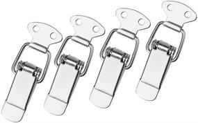 img 4 attached to E-TING 4Pcs Stainless Steel Spring Loaded Toggle Latch Catch Clamp Clip (72mm Overall Length) for Trunk, Case, Box, and Chest – Secure Your Storage!