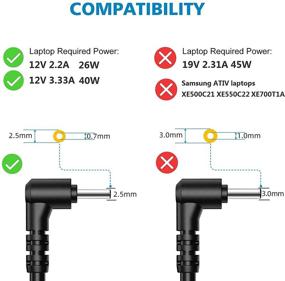 img 3 attached to 💡 ZOZO 10Ft Chromebook Charger 12V 2.2A 3.33A Power Adapter for Samsung 11.6" Chromebook XE303C12 and XE500C12 Models - Genuine Replacement Charger