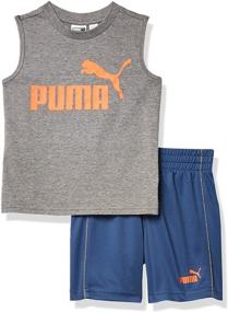 img 1 attached to 👕 Charcoal Heather PUMA Boys' T-Shirt: Essential Addition to Boys' Clothing Sets