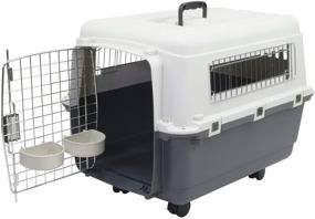 img 3 attached to 🐾 Travel in Style and Safety: Chesapeake Bay Heavy-Duty Rolling Airline Pet Crate-Medium