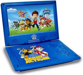 img 3 attached to 📀 Portable DVD Player with 9-Inch Swivel Screen, Travel Bag, 2 Sets of Headphones - Nickelodeon's Paw Patrol Theme, Blue (Model NK9388PW)