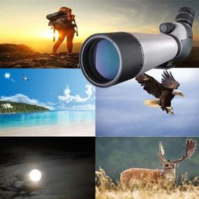 img 1 attached to 🔭 High Definition 20-60x80 Spotting Scope with Dual Focusing Zoom for Hunting, Archery, Bird Watching – Waterproof, BAK4 Fully Multi Coated, 45 Degree Angled Eyepiece – Includes Smartphone Adapter