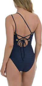 img 1 attached to 👙 Flaunt Effortless Elegance with La Blanca Women's Shoulder One Piece Swimsuit