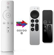 aaroogo tv button remote for apple tv 4k hd remote a2169 a1842 a1625 a1427 a1469 a1378 a1218 w/volume control for most popular tvs (ivory) logo