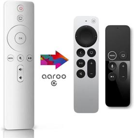 img 4 attached to AarooGo TV Button Remote For Apple TV 4K HD Remote A2169 A1842 A1625 A1427 A1469 A1378 A1218 W/Volume Control For Most Popular TVs (Ivory)