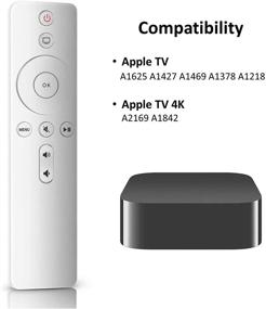 img 2 attached to AarooGo TV Button Remote For Apple TV 4K HD Remote A2169 A1842 A1625 A1427 A1469 A1378 A1218 W/Volume Control For Most Popular TVs (Ivory)