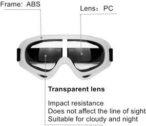 img 1 attached to 🏍️ LJDJ Motorcycle Goggles: Set of 2 Dirt Bike ATV Motocross Glasses – Anti-UV Adjustable Riding Offroad Protective Combat Tactical Military Eyewear for Men Women Kids Youth Adult