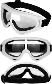 img 2 attached to 🏍️ LJDJ Motorcycle Goggles: Set of 2 Dirt Bike ATV Motocross Glasses – Anti-UV Adjustable Riding Offroad Protective Combat Tactical Military Eyewear for Men Women Kids Youth Adult