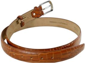 img 1 attached to 👔 Exquisite Italian Crocodile Pattern Men's Belts by Pasquale Cutarelli: Elevate Your Style with Fine Accessories