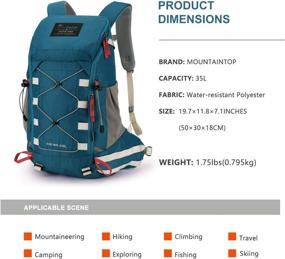 img 3 attached to MOUNTAINTOP Hiking Camping Travel Backpack