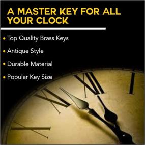 img 1 attached to Enhance Timekeeping and Maintenance with Brass Blessing: 10-Size Solid Brass Clock Winding Keys - Includes Both Odd & Even Sizes 2 to 11 (5025)