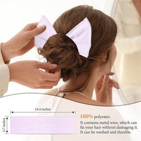 img 3 attached to 🌸 Классный многоцветный тканевый магический зажим для прически Twister Hairstyle Shaper - 8 штук Легкий пучок заколка для волос, французская прическа, создание пучка, гибкий, многоразовый твистер для женщин и девочек (простой узор)