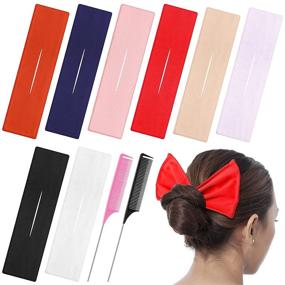 img 4 attached to 🌸 Классный многоцветный тканевый магический зажим для прически Twister Hairstyle Shaper - 8 штук Легкий пучок заколка для волос, французская прическа, создание пучка, гибкий, многоразовый твистер для женщин и девочек (простой узор)