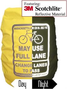 img 3 attached to 🎒 Respect My Lane Backpack Bag Rain Cover - Ultra-Reflective, Waterproof & High-Visibility for Safe Day/Night Cycling. Complies with Full Lane State Law - 100% 3M Scotchlite